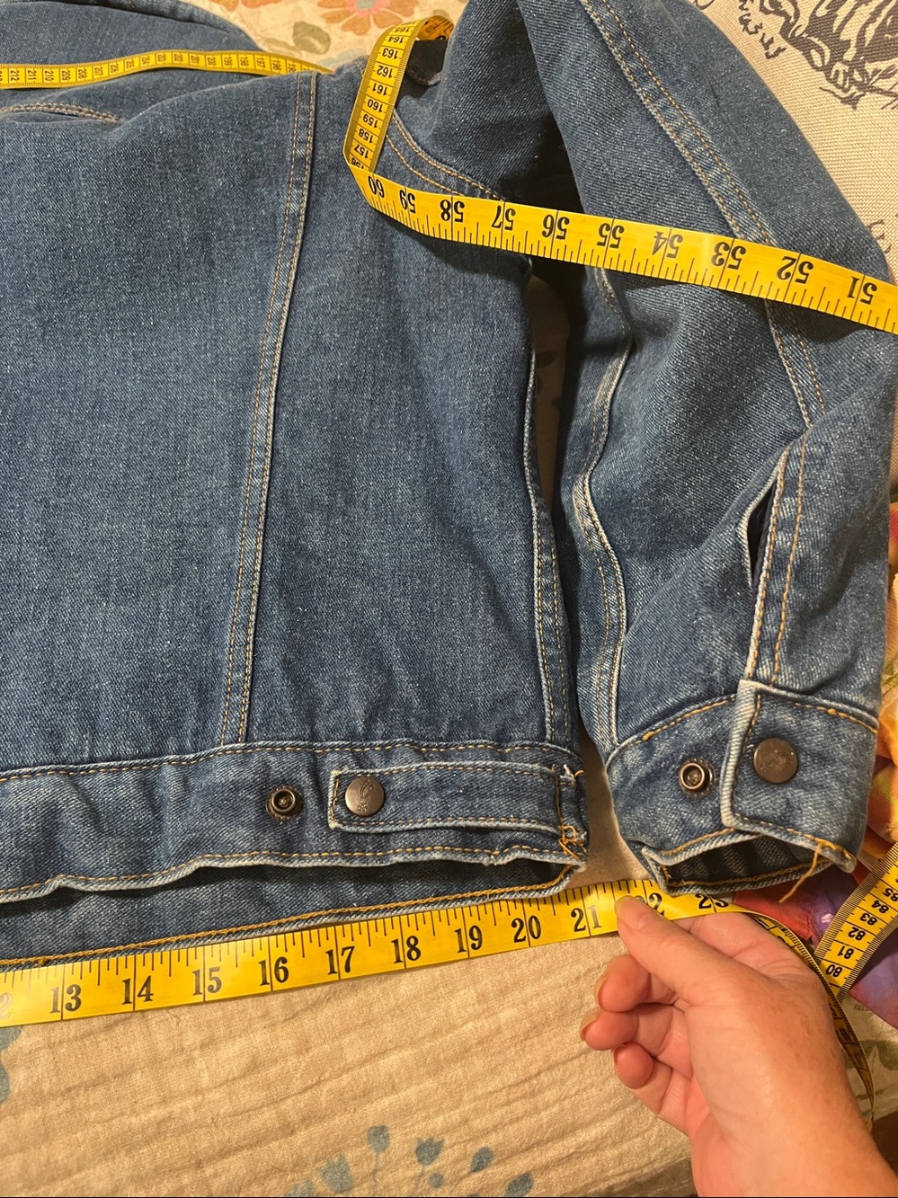 Silver Spurs Blue Denim Jacket with Cream Sherpa Lining Very Vintage - Picture 7 of 8